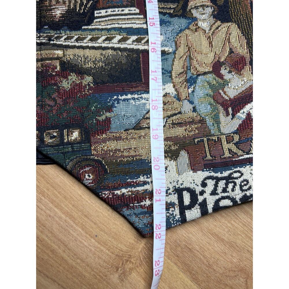 Vintage 90s Rafaella Tapestry Vest Women's M Travel Train Grandma Western Rare - Picture 5 of 8
